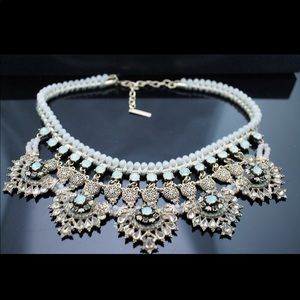 Mythologie Statement Artisan Necklace Blue Crystal